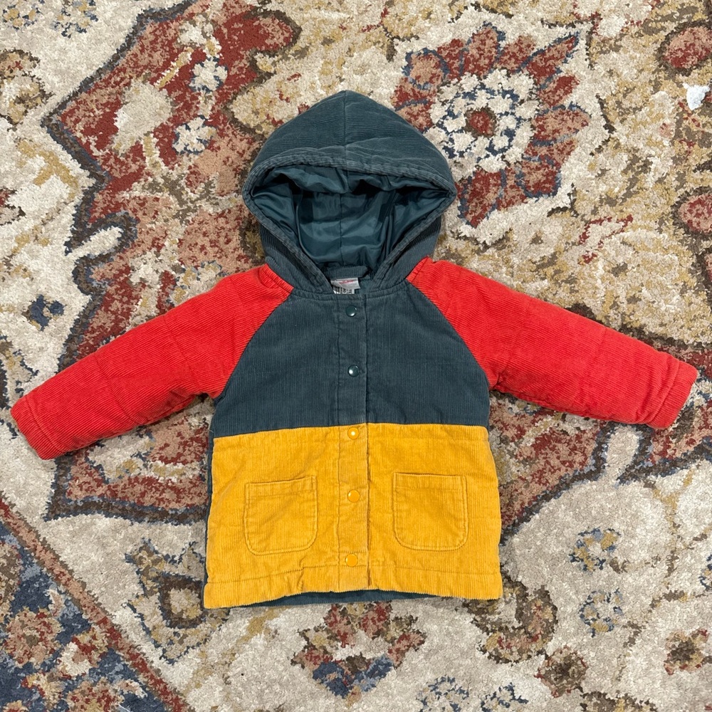 Hanna Andersson Retro Corduroy Colorblock Toddler Jacket 18-24m